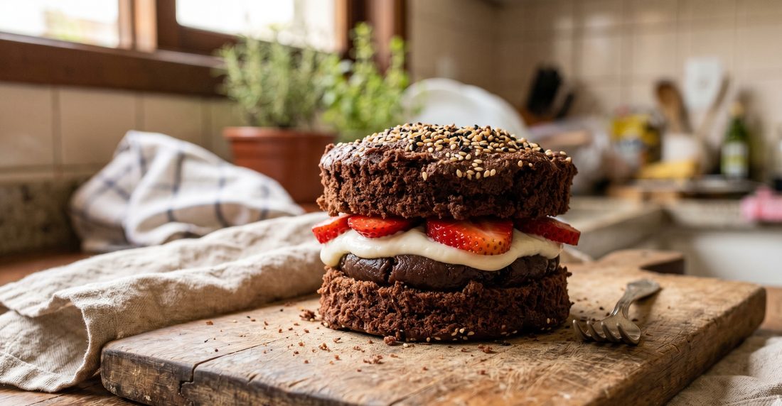 bolo burguer de brigadeiro